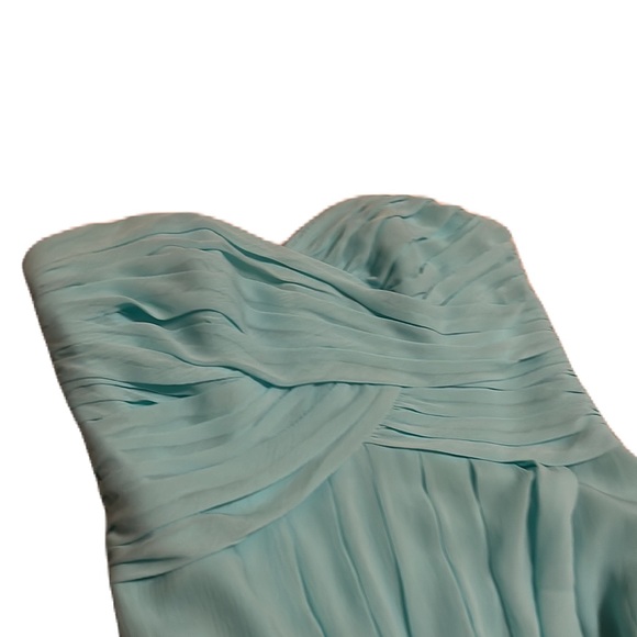 DAVID’S BRIDAL, Strapless, Mini Style Dress, Light Turquoise, Size 12 - Picture 4 of 8